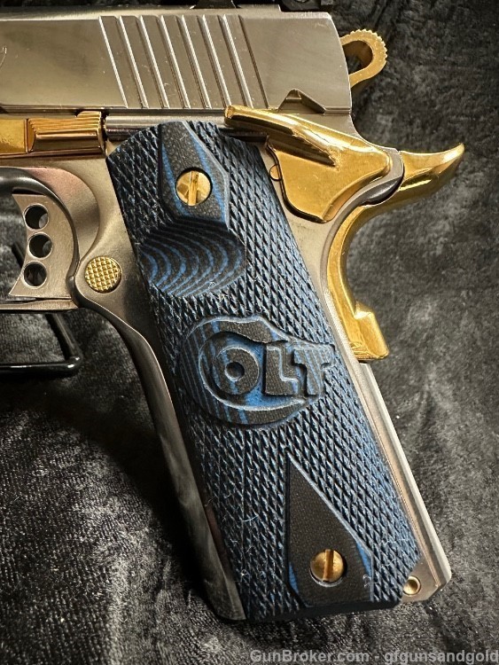 NEW CUSTOM 24KT GOLD AND NICKEL PLATED COLT 1911 GOLD CUP, SERIES 70, 45ACP-img-1