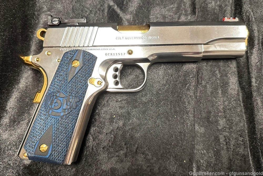 NEW CUSTOM 24KT GOLD AND NICKEL PLATED COLT 1911 GOLD CUP, SERIES 70, 45ACP-img-3