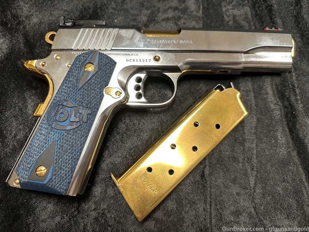 NEW CUSTOM 24KT GOLD AND NICKEL PLATED COLT 1911 GOLD CUP, SERIES 70, 45ACP-img-7