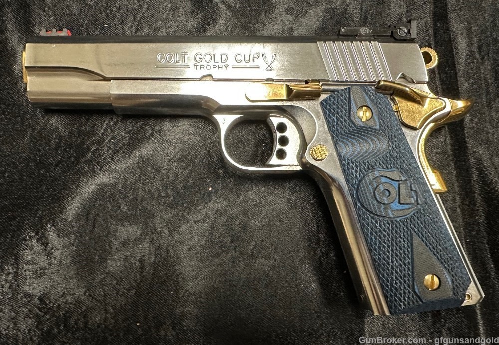 NEW CUSTOM 24KT GOLD AND NICKEL PLATED COLT 1911 GOLD CUP, SERIES 70, 45ACP-img-4