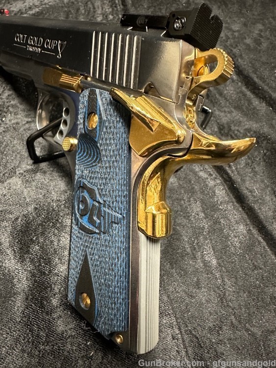 NEW CUSTOM 24KT GOLD AND NICKEL PLATED COLT 1911 GOLD CUP, SERIES 70, 45ACP-img-5