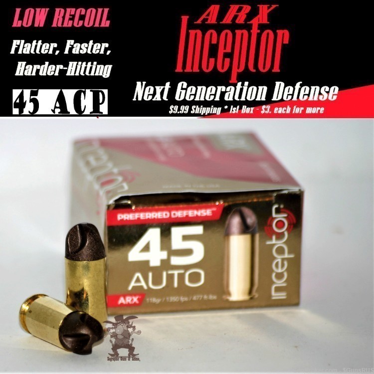 45acp ARX Inceptor Next Generation Defense 45 ACP LOW RECOIL MATRIX ARX 20-img-0