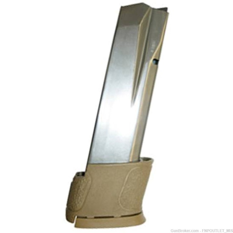 S&W M&P45/45C Magazine .45 ACP 14 Rounds FDE Extension Stainless Steel-img-0