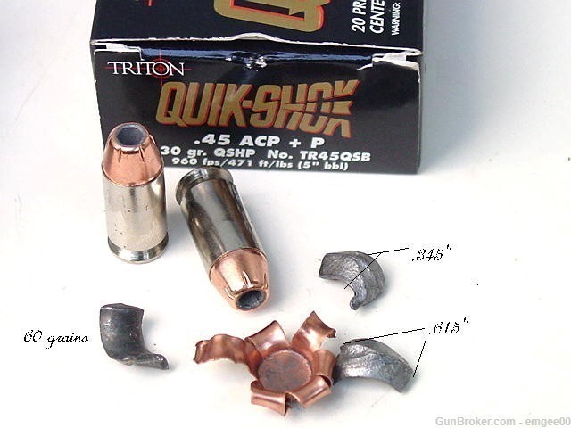 Triton Quik-Shok, TR45QSB, 45ACP, +P 230 gr, QSHP 100 Rd Lot NR!-img-0