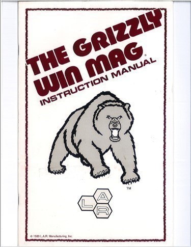 LAR Grizzly Win Mag Mark I, II, IV, V Instruction Manual Owner's GWM-1283-img-0