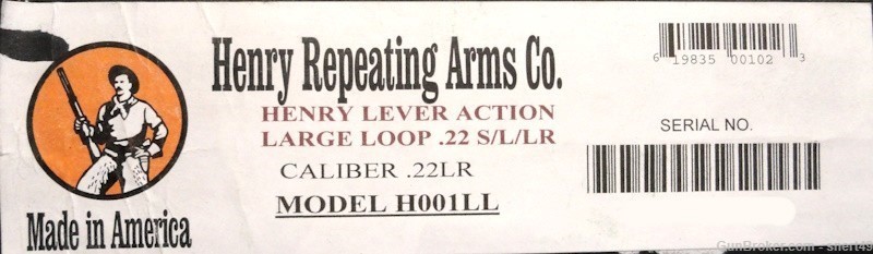 Henry Classic Lever Carbine 22 S/L/LR 18.5" LgLoop Walnut 15 LR/21 S H001LL-img-9