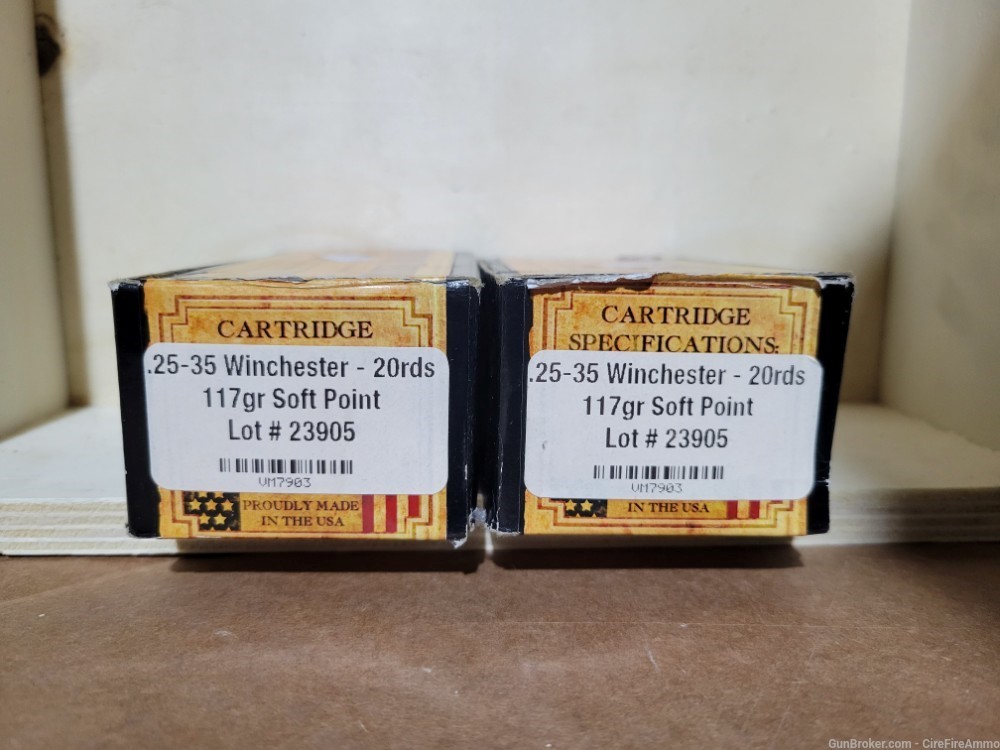 25-35 Winchester .25-35 WCP 117 gr. Soft point (39 rounds) Ammo no cc fees-img-1