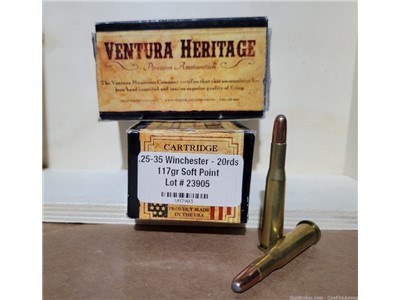 25-35 Winchester .25-35 WCP 117 gr. Soft point (39 rounds) Ammo no cc fees