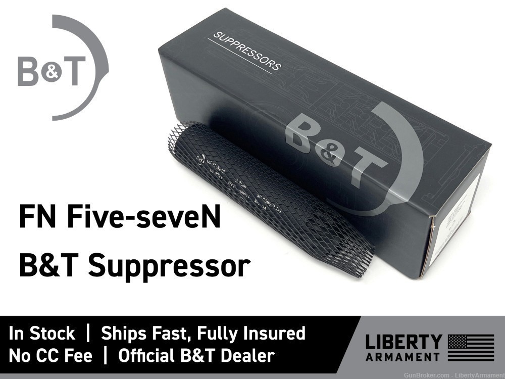 B&T FN Five SeveN Suppressor 5.7x28mm 5.7 Handgun Suppressor Silencer Rare-img-0