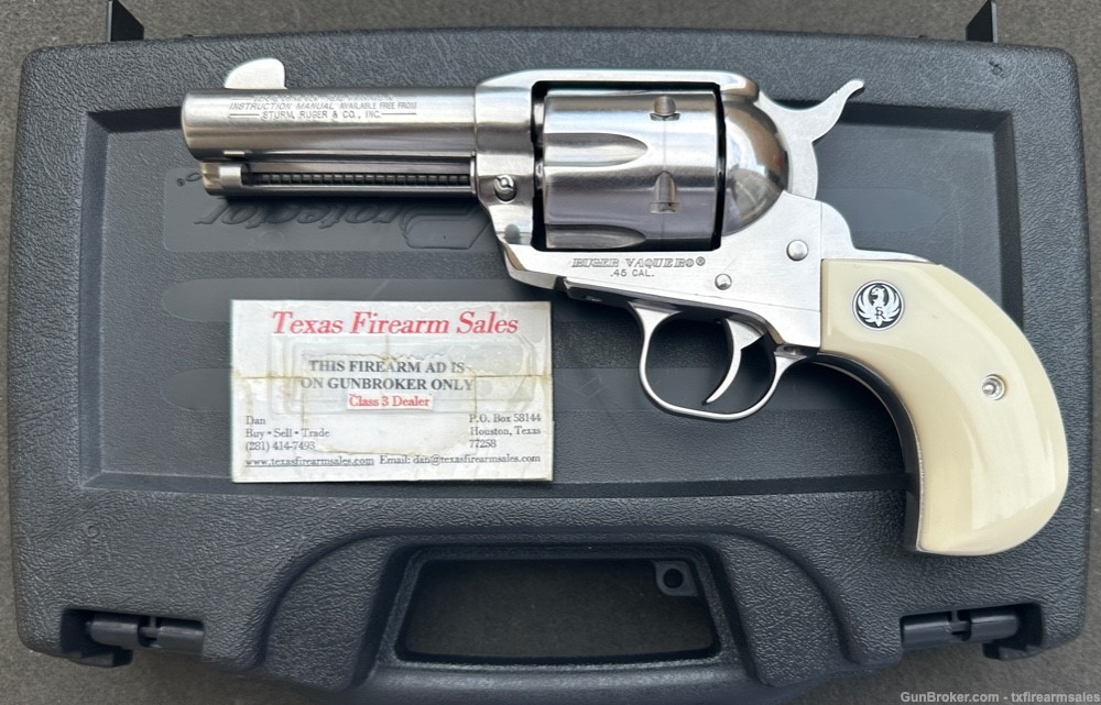 Rare Ruger Old Model Vaquero Sheriff's .45 LC, 3 ¾” Barrel, Made in 2003-img-0