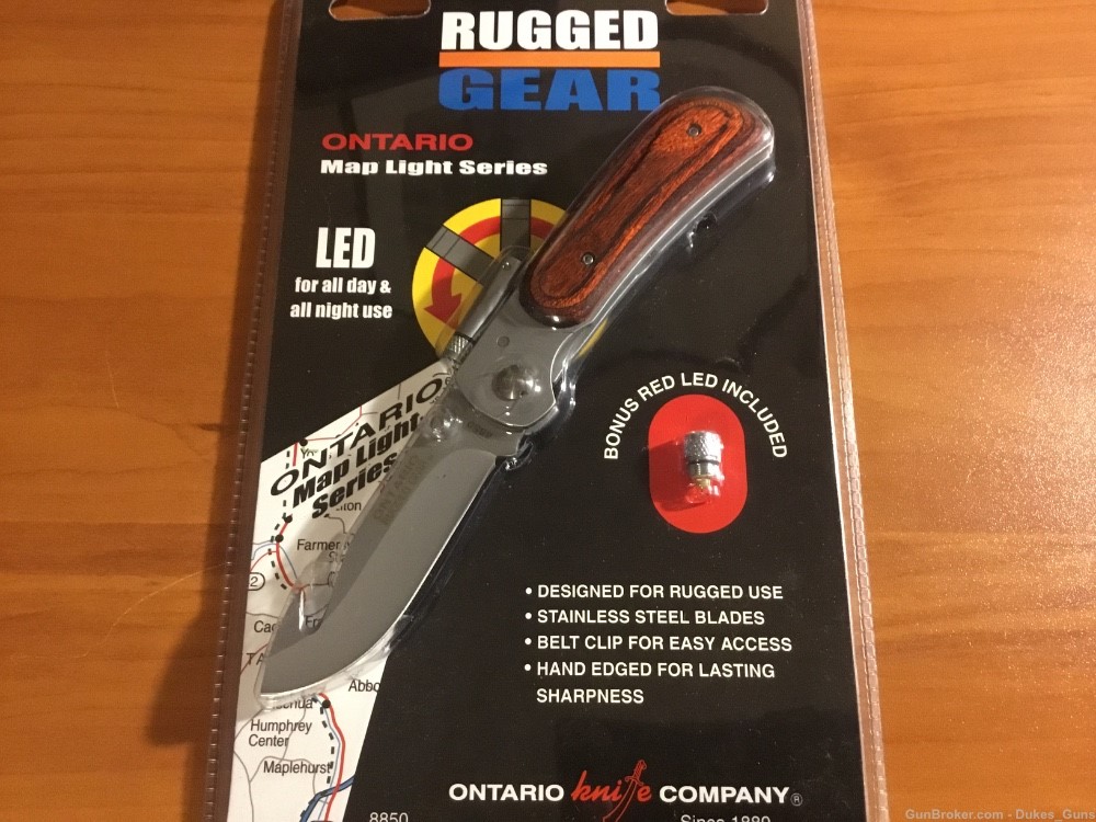 Ontario Model 8850 Map Light Knife NEW IN UNOPENED PACKAGE -img-0