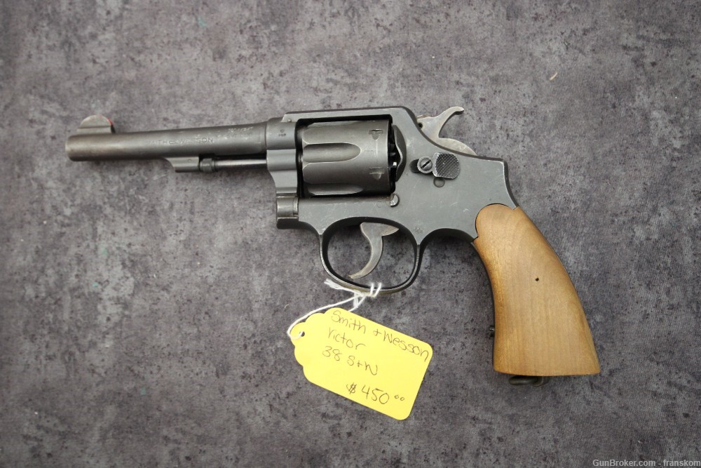 Smith & Wesson Victory Model "Lend Lease" British in 38 S&W with 5" Barrel.-img-0