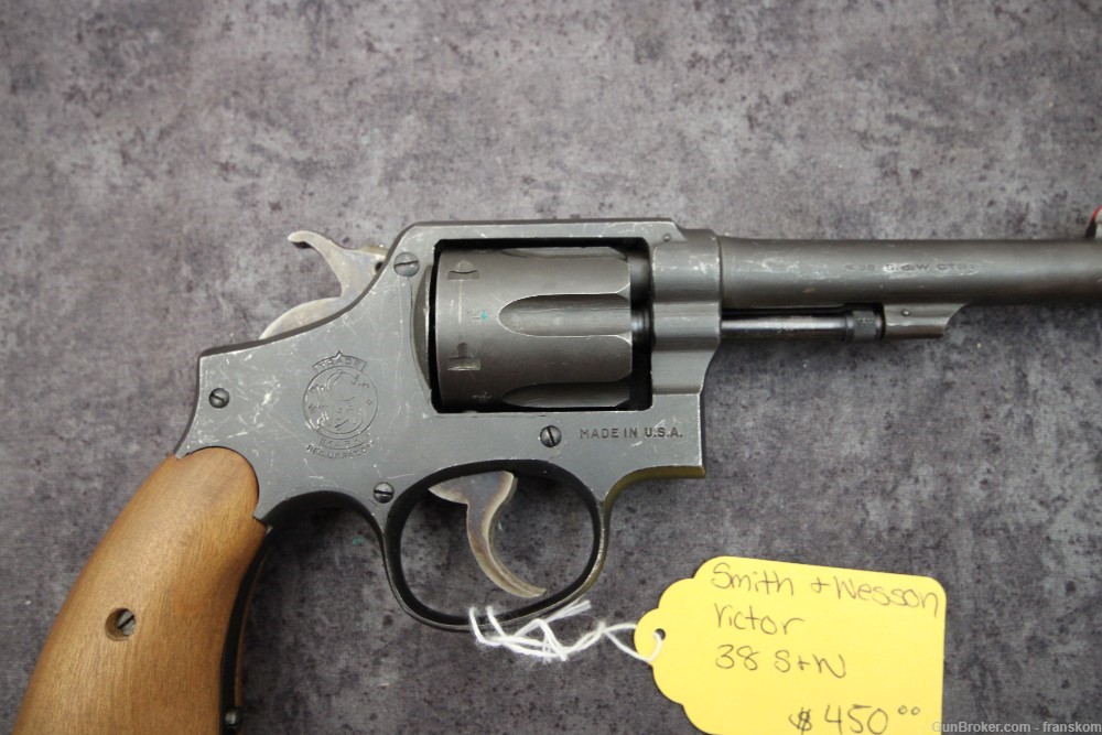 Smith & Wesson Victory Model "Lend Lease" British in 38 S&W with 5" Barrel.-img-3