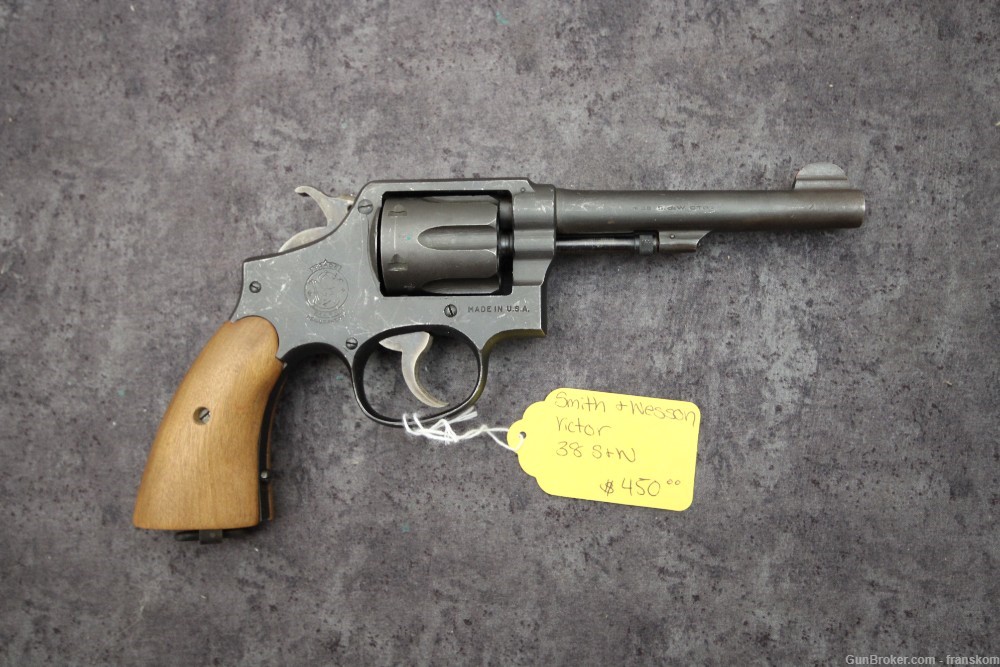 Smith & Wesson Victory Model "Lend Lease" British in 38 S&W with 5" Barrel.-img-1