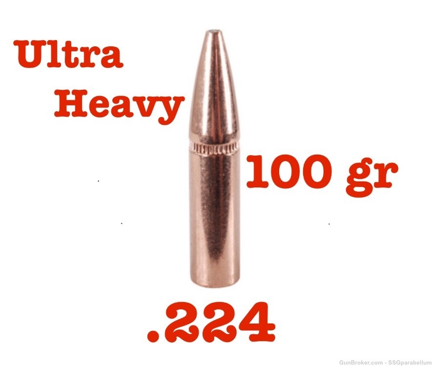 100gr Ultra Heavy .224 100 grain Subsonic RARE-img-0