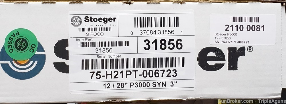 Stoeger P3000 12ga 28in barrel black synthetic 31856-img-13