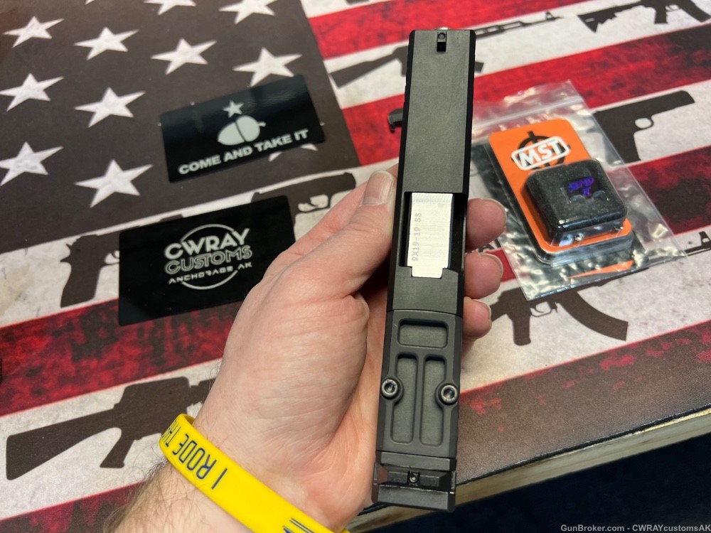 G19 “SEND iT” BLK & SS Complete Slide 9mm Glock 19 Gen 3  -CWRAY-img-7