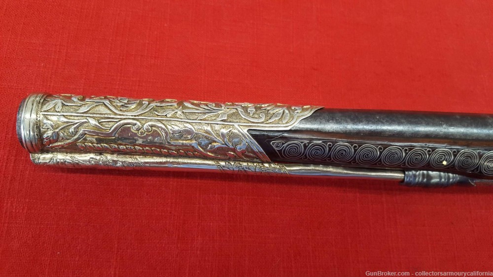 Splendid Pair Of Gold & Silver Highly Embellished Ottoman Flintlock Pistols-img-3