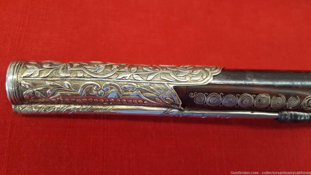 Splendid Pair Of Gold & Silver Highly Embellished Ottoman Flintlock Pistols-img-30