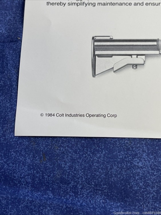 1984 Colt M16A2 Carbine Brochure Sheet A252-img-7
