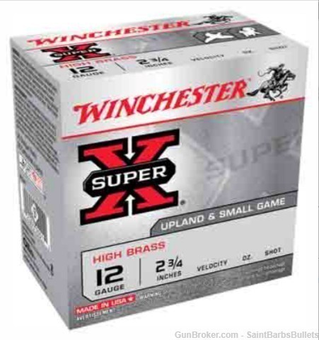 Winchester Super X 12 Gauge 2.75" 1330fps 1-1/4oz #7.5 - 25 Rounds-img-0