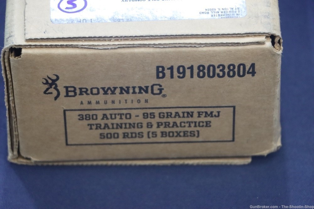 Browning 380ACP Pistol Ammunition 500RD AMMO CASE LOT 95GR FMJ 380 ACP NEW-img-6