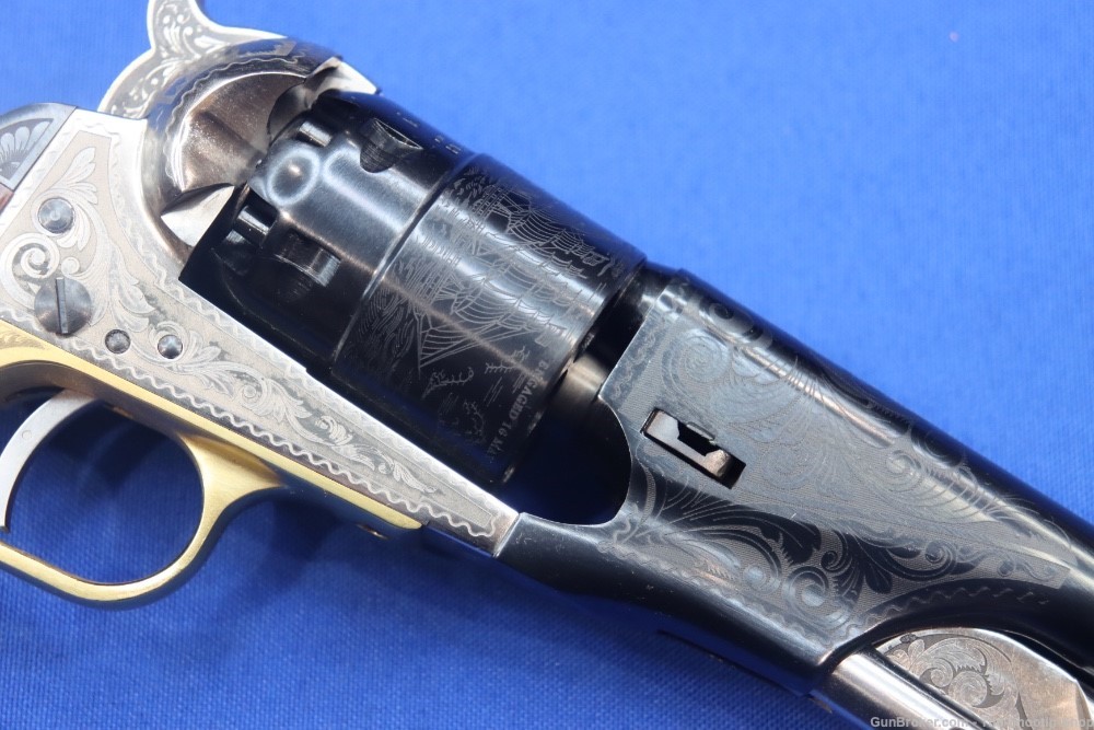 Taylors & Company Model 1860 Army Revolver 44CAL 8" Blackpowder ENGRAVED 44-img-12