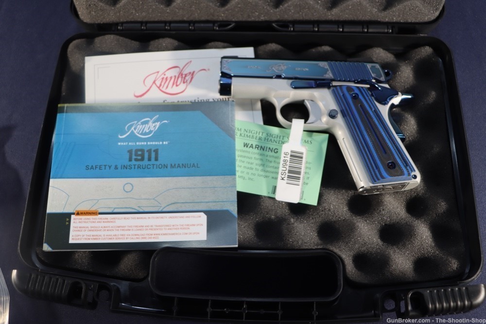 Kimber Model SAPPHIRE ULTRA II 1911 Pistol SPECIAL EDITION 9MM ENGRAVED 3"-img-0