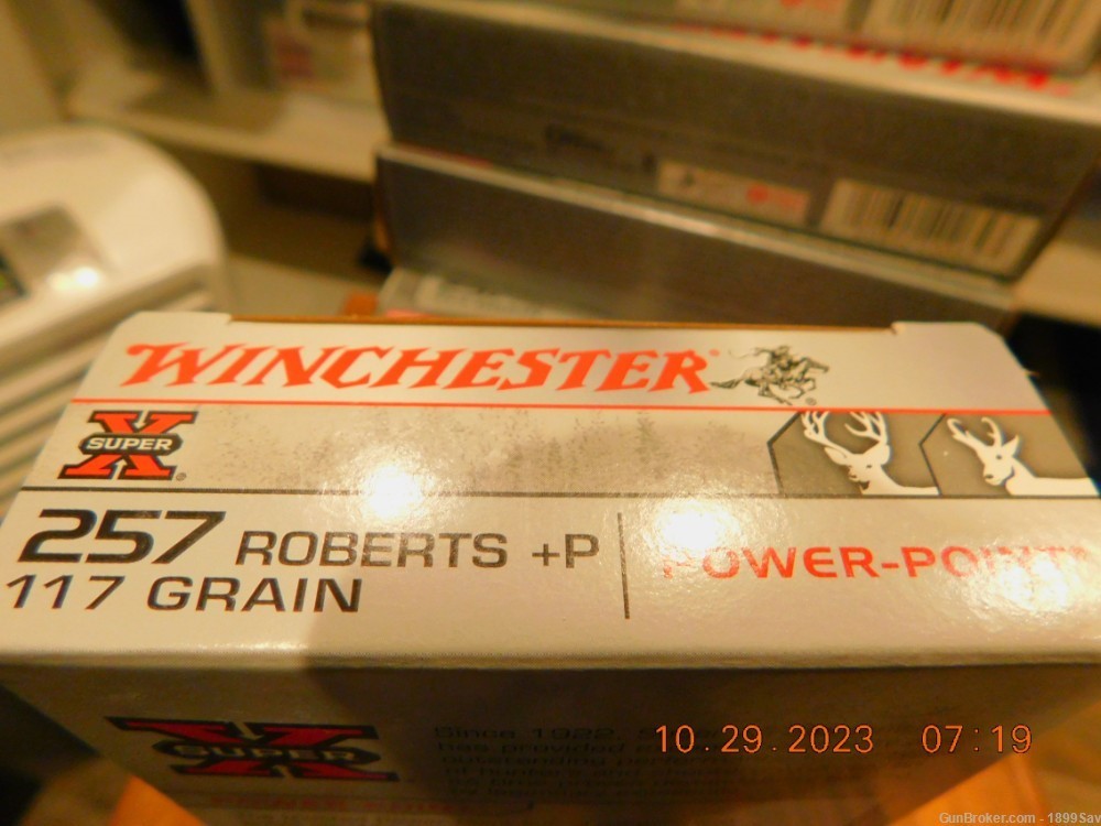 WINCHESTER SUPER-X- IN .257 ROBERTS 117GRN PP. FULL, MINT-img-2