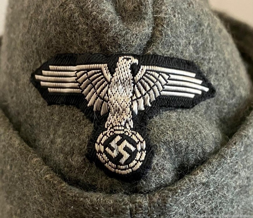 WW2 GERMAN 1942 WAFFEN SS EM NCO OVERSEAS CAP EXC+-img-2