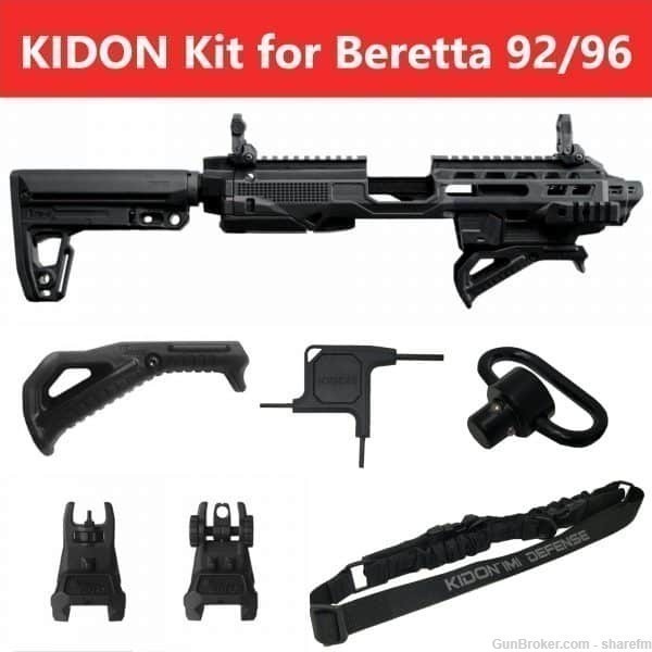 IMI Defense KIDON Universal PDW Conversion Kit For Beretta - Black-img-0
