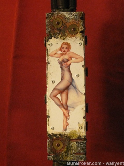 50 BMG WW2 Ashtray Floor Stand Pin-Up Girls 105MM Smoking WWII 1943 -img-9