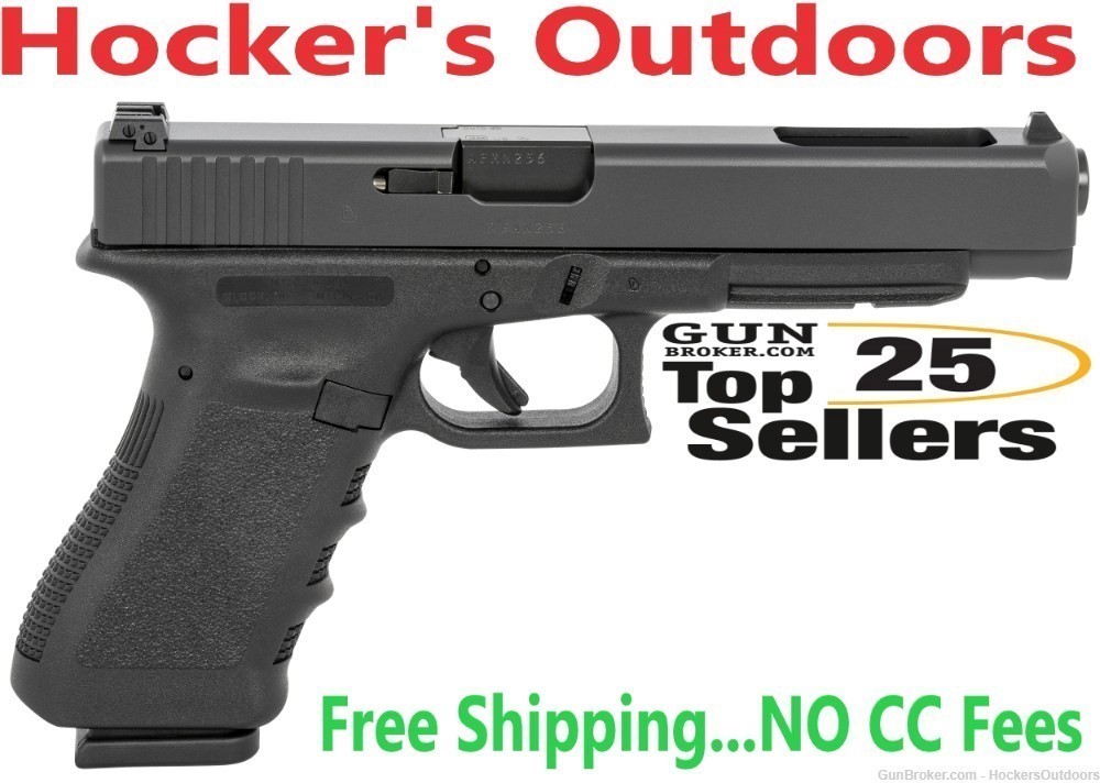 Glock UI3430103 G34 Practical/Tactical 9mm 5.32" Barrel Adjustable Sights-img-0