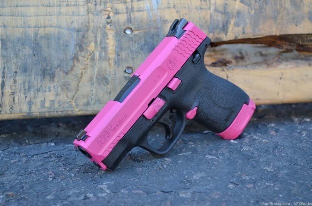 Smith & Wesson Shield M2.0 40S&W TS X-Werks Rasberry Pink 2.0 New 11812-img-0