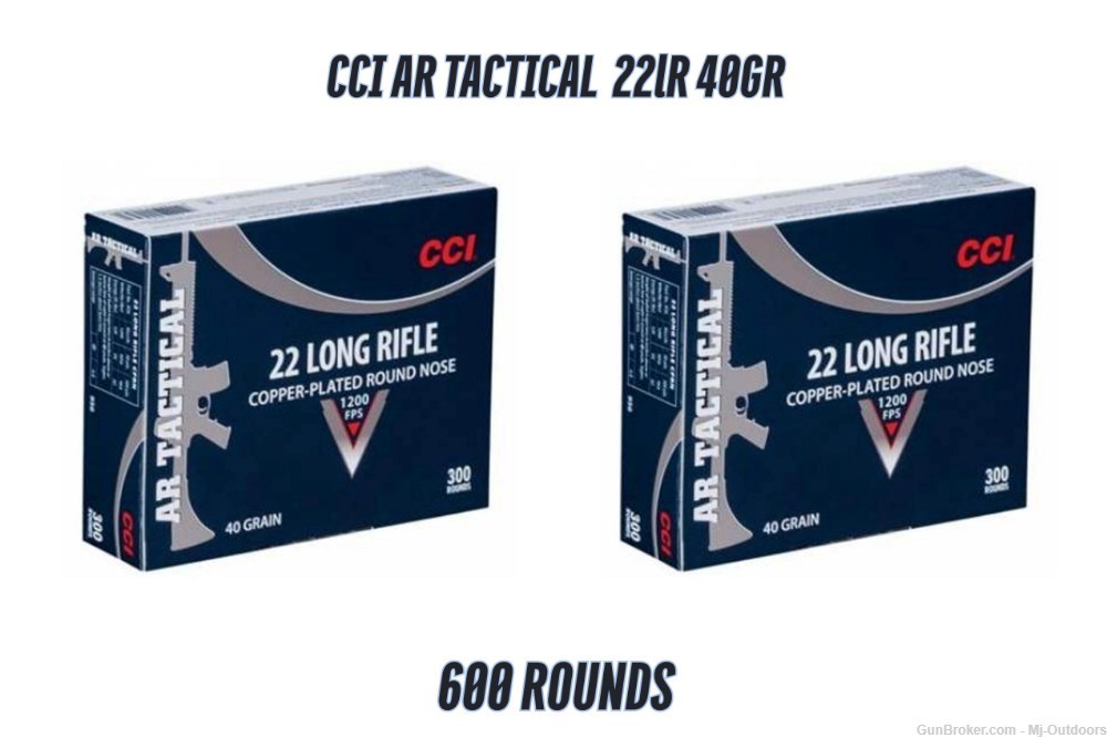 CCI AR Tactical 22LR 40 Gr 1200 FPS CPRN 600 rounds-img-0