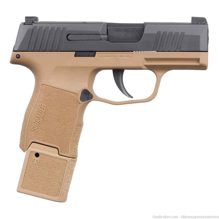 Sig Sauer P365 Tactical Package 9mm 3.1in Black/Coyote Pistol - 15+1 Rounds-img-0