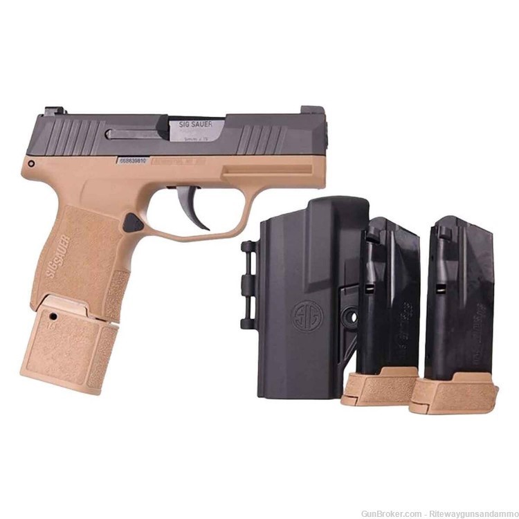 Sig Sauer P365 Tactical Package 9mm 3.1in Black/Coyote Pistol - 15+1 Rounds-img-2