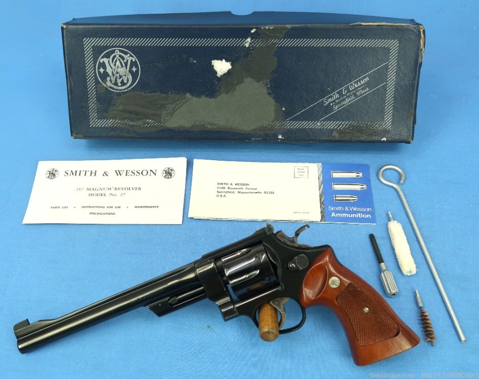 Smith & Wesson 27-2 Blued 357 Magnum 8-38” Boxed 1979-img-0