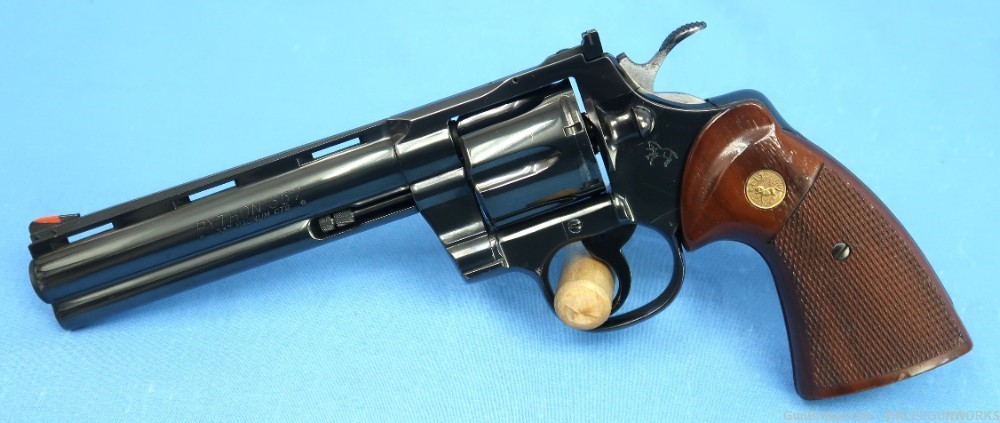 Colt Python 357 Magnum Blued 6 Inch Double Action Made 1980-img-0