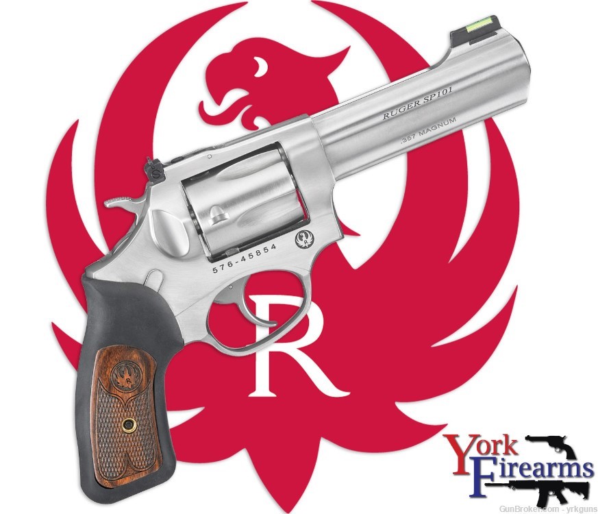 Ruger SP101 357MAG 4.20" Stainless Steel 5RD Fiber Optic Revolver NEW 5771-img-0