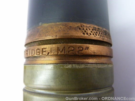 US WWII 57mm ANTI TANK GUN Armor Piercing Shell Round Cartridge inert-img-9