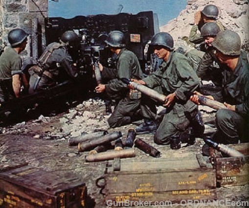 US WWII 57mm ANTI TANK GUN Armor Piercing Shell Round Cartridge inert-img-17
