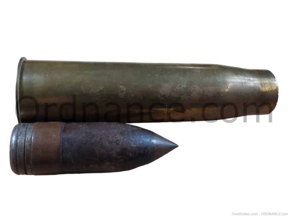 37mm French A.P. round MLE 1902 Sub Cal 37x201mm inert shell ammunition -img-4