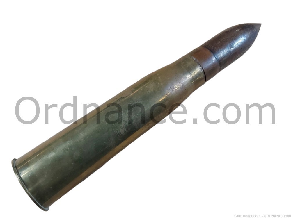 37mm French A.P. round MLE 1902 Sub Cal 37x201mm inert shell ammunition -img-0