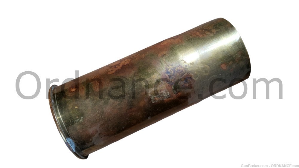 65mm French 1900's shell casing Canon de 65 M Modele 1906 65x167mm -img-0