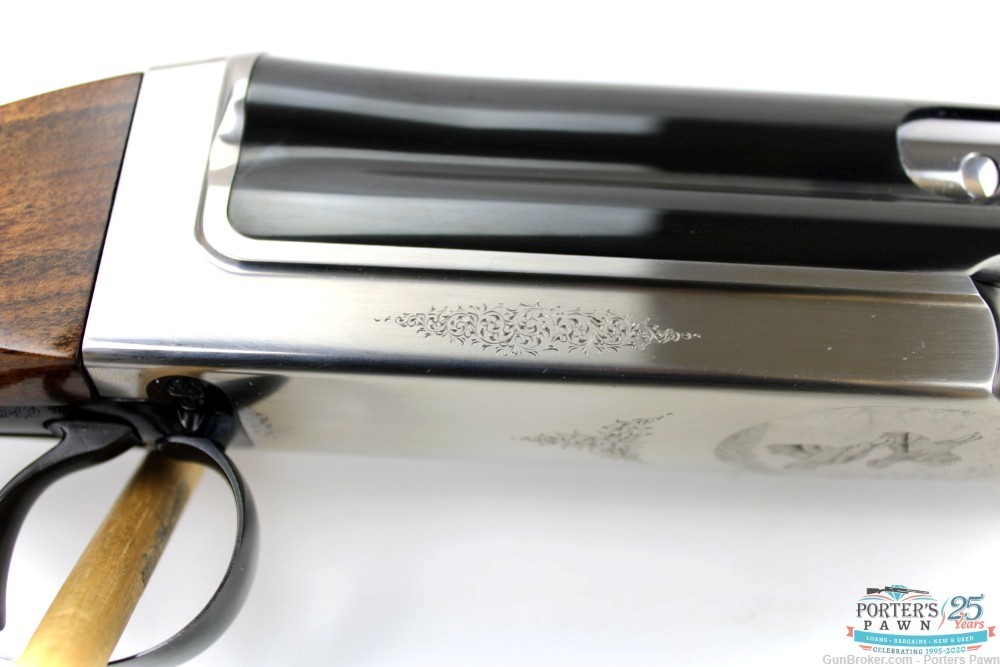 Cosmi Custom Steel 28 Gauge 28" Semi-Auto Break Shotgun Hand Engraved Quail-img-4