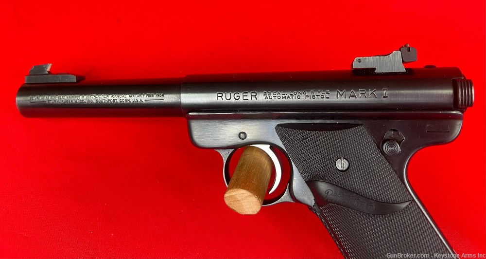 1980 Ruger Mark I, MK I, 5.5" Heavy Barrel, .22lr Semi Pistol-img-1