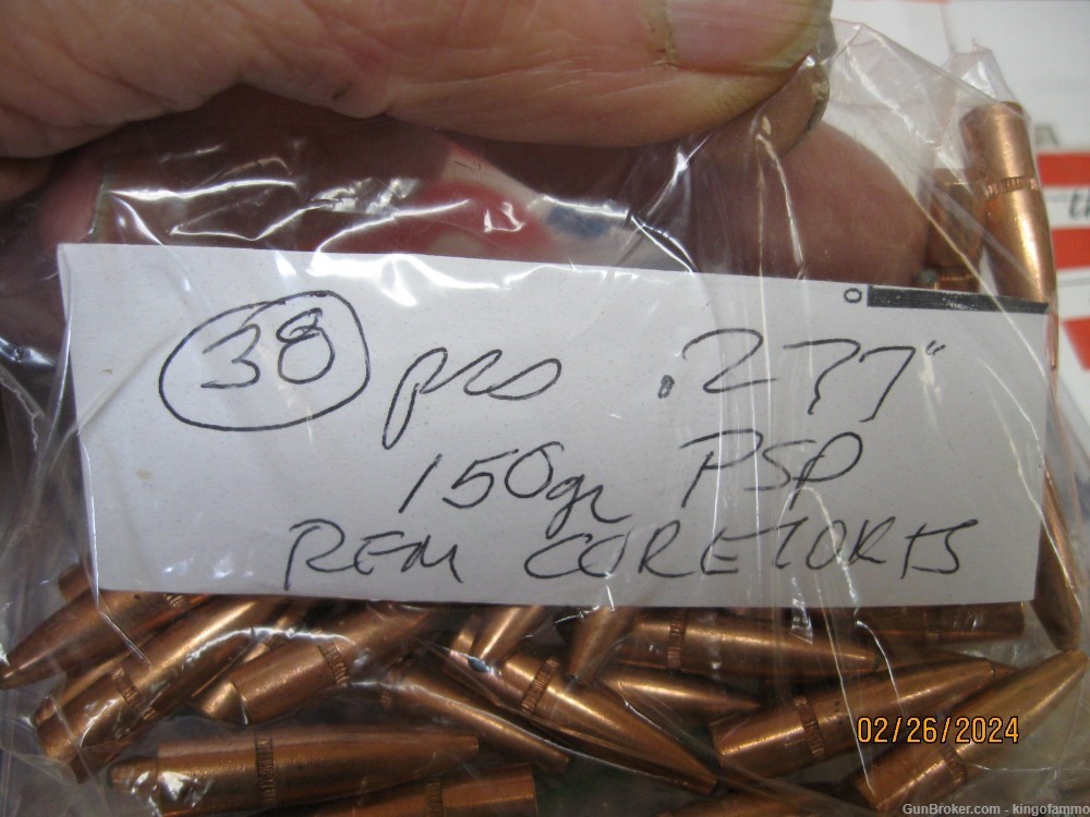 277 CoreLokt  Bullets and Primers and 270 Win Brass, 168 pc Reload SPECIAL-img-0