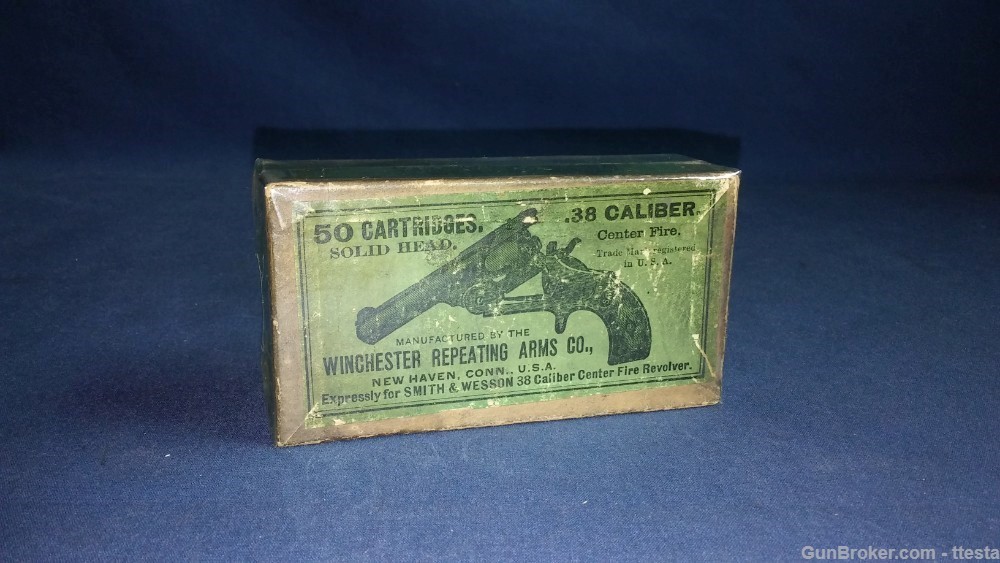 Winchester 2-Piece Box 38 Centerfire S&W Top Break Single Action Revolver-img-18
