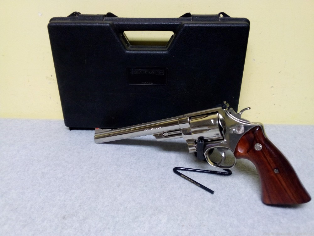 Smith & Wesson 29-2 Revolver, 44 Mag, 6 Shot, 8 3/8 Barrel, Nickel-img-0